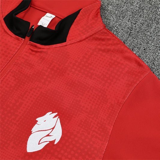 25/26 AC Milan Training Red Kids Size Tracksuit from FootballPrestige.shop - Premium Concept kits