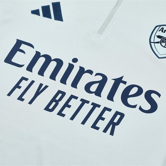 25/26 Arsenal Training White Kids Size Tracksuit from FootballPrestige.shop - Premium Concept kits