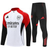 25/26 Arsenal White/Red Kids Size Tracksuit from FootballPrestige.shop - Premium Concept kits