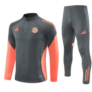 25/26 Bayern München Training Grey Kids Size Tracksuit from FootballPrestige.shop - Premium Concept kits