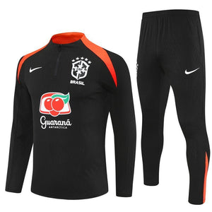25/26 Brazil Training Black Kids Size Tracksuit from FootballPrestige.shop - Premium Concept kits