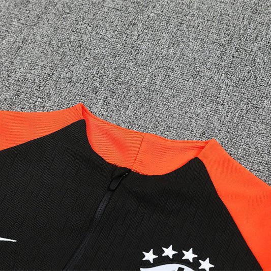 25/26 Brazil Training Black Tracksuit from FootballPrestige.shop - Premium Concept kits