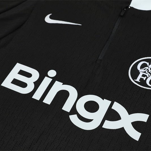 25/26 Chelsea Black Tracksuit from FootballPrestige.shop - Premium Concept kits