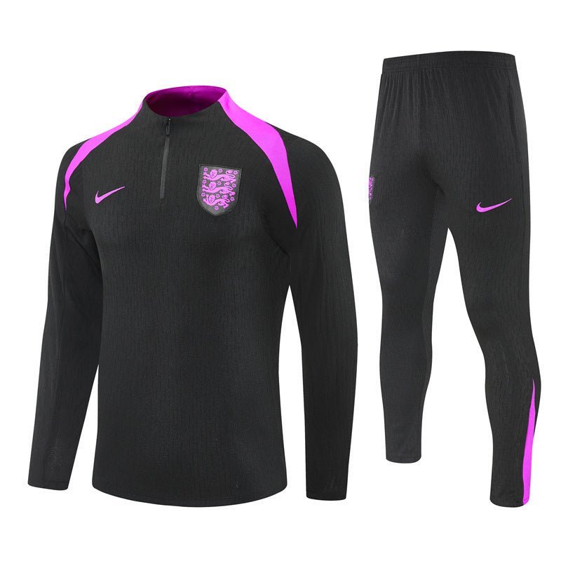 25/26 England Training Black Tracksuit from FootballPrestige.shop - Premium Concept kits