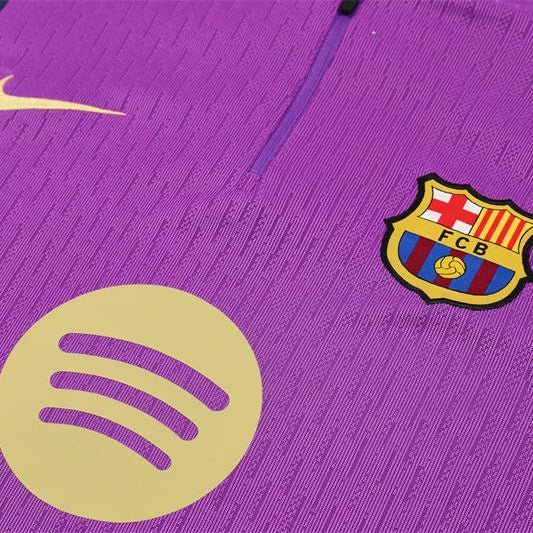 25/26 FC Barcelona Half Zip Training Purple/Blue Kids Size Tracksuit from FootballPrestige.shop - Premium Concept kits