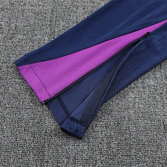 25/26 FC Barcelona Half Zip Training Purple/Blue Tracksuit from FootballPrestige.shop - Premium Concept kits