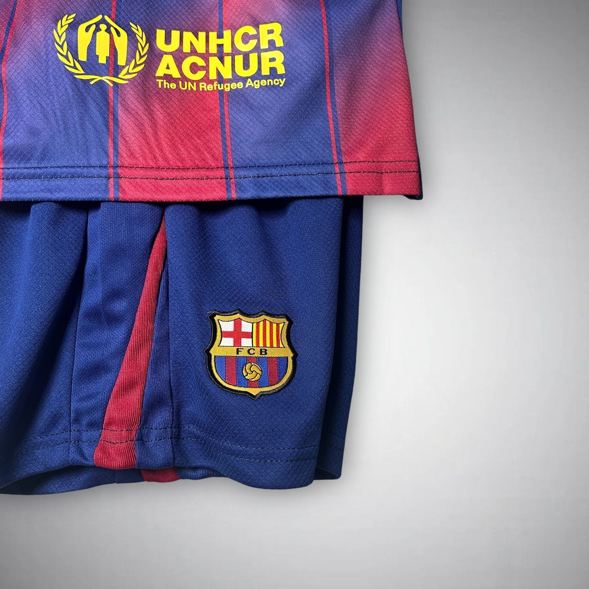 25/26 FC Barcelona Home Kids Size Kit from FootballPrestige.shop - Premium Concept kits