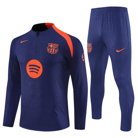 25/26 FC Barcelona Training Blue/Orange Kids Size Tracksuit - Premium Quality Jersey at FootballPrestige.com