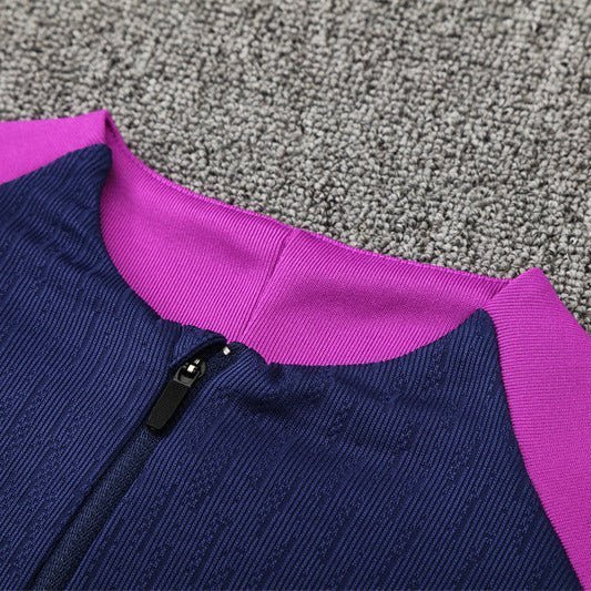 25/26 FC Barcelona Training Blue/Purple Kids Size Tracksuit from FootballPrestige.shop - Premium Concept kits