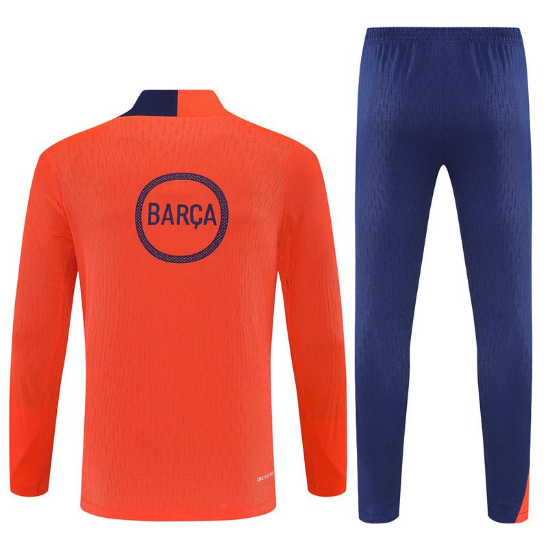 25/26 FC Barcelona Training Orange/Blue Kids Size Tracksuit from FootballPrestige.shop - Premium Concept kits