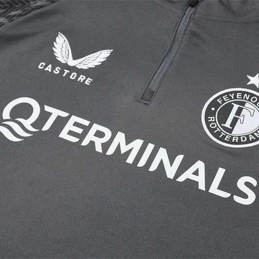25/26 Feyenoord Training Grey Tracksuit from FootballPrestige.shop - Premium Concept kits
