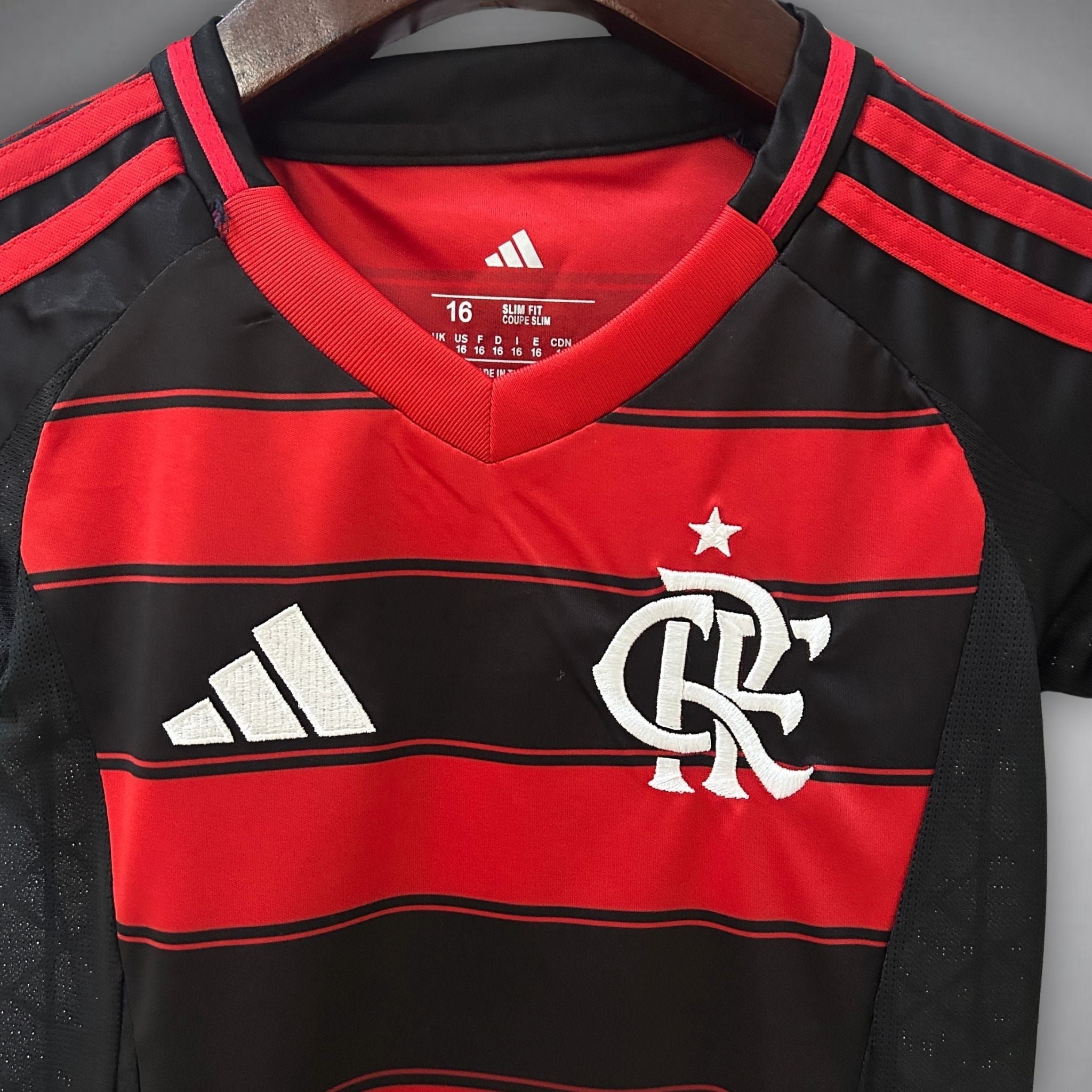 25/26 Flamengo Home Kids Size Kit from FootballPrestige.shop - Premium Concept kits