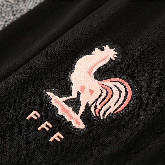 25/26 France Training Black/Light Pink Tracksuit from FootballPrestige.shop - Premium Concept kits