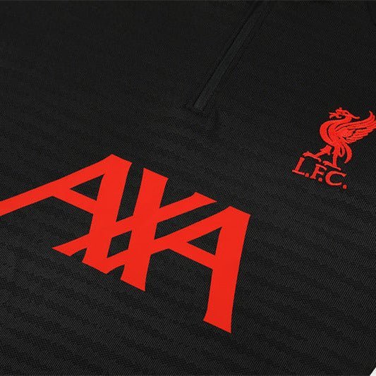 25/26 Liverpool Training Black Kids Size Tracksuit from FootballPrestige.shop - Premium Concept kits