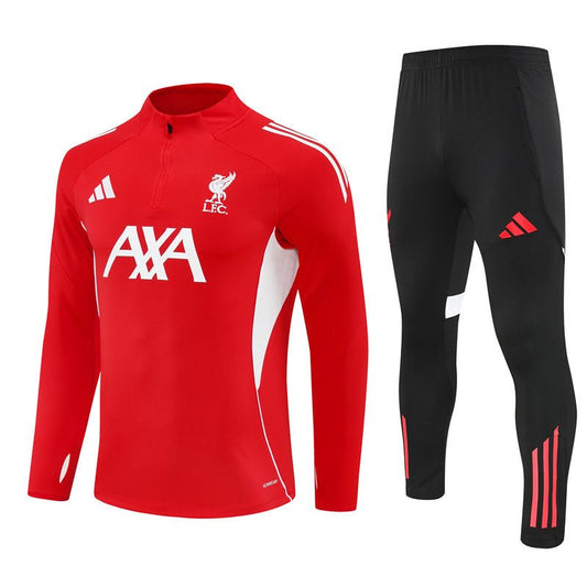 25/26 Liverpool Training Red Kids Size Tracksuit - Premium Quality Jersey at FootballPrestige.com