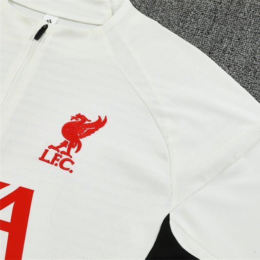 25/26 Liverpool Training White Kids Size Tracksuit from FootballPrestige.shop - Premium Concept kits