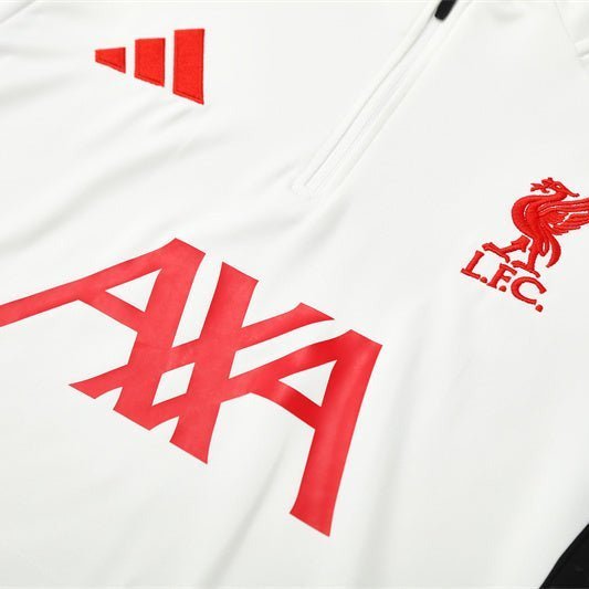 25/26 Liverpool Training White Kids Size Tracksuit from FootballPrestige.shop - Premium Concept kits
