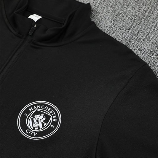 25/26 Manchester City x Asahi Black Tracksuit from FootballPrestige.shop - Premium Concept kits