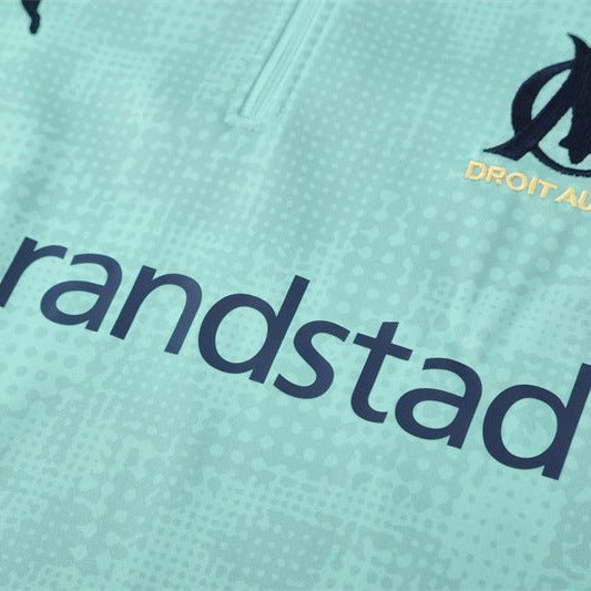 25/26 Marseille Training Mint Green Kids Size Tracksuit from FootballPrestige.shop - Premium Concept kits