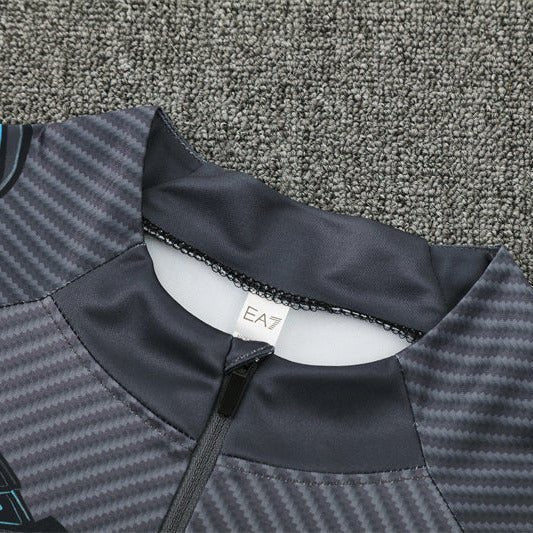 25/26 Napoli Training Black Tracksuit from FootballPrestige.shop - Premium Concept kits