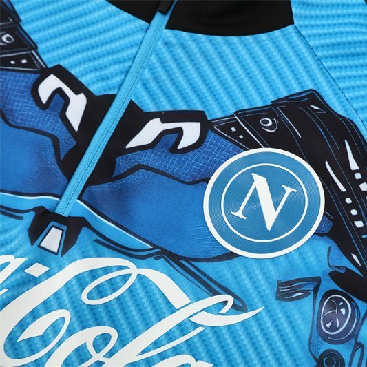 25/26 Napoli Training Blue Tracksuit from FootballPrestige.shop - Premium Concept kits