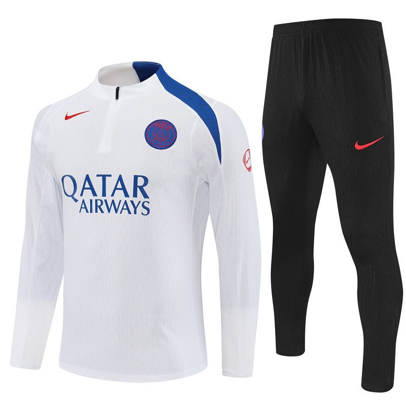 25/26 PSG Training White Kids Size Tracksuit - Premium Quality Jersey at FootballPrestige.com