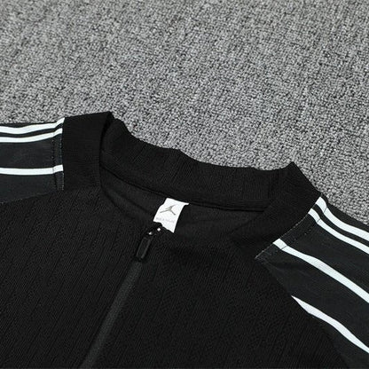 25/26 PSG x Jordan Black Kids Size Tracksuit - Premium Quality Jersey at FootballPrestige.com