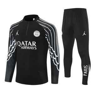 25/26 PSG x Jordan Black Kids Size Tracksuit from FootballPrestige.shop - Premium Concept kits