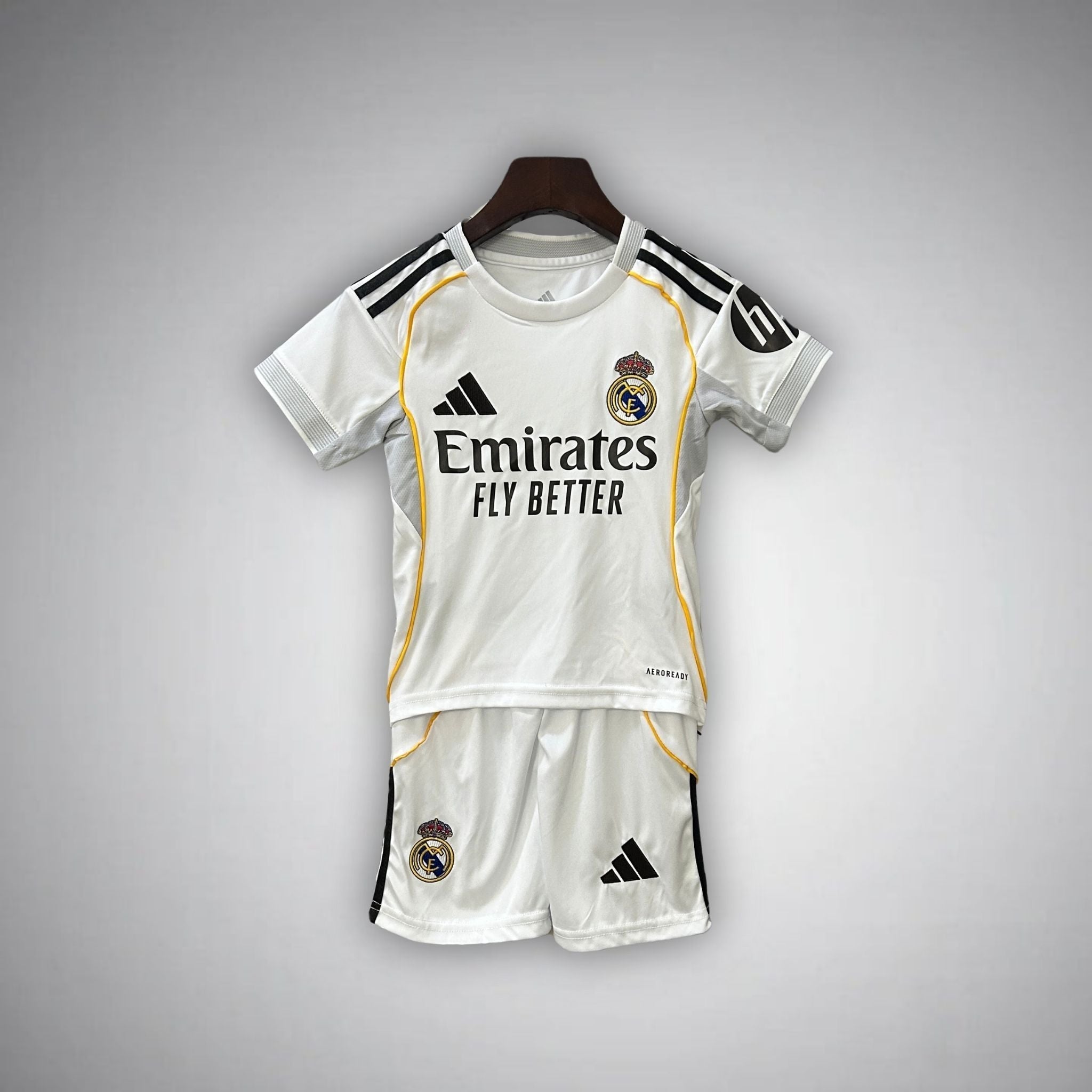 25/26 Real Madrid Home Kids Size Kit from FootballPrestige.shop - Premium Concept kits