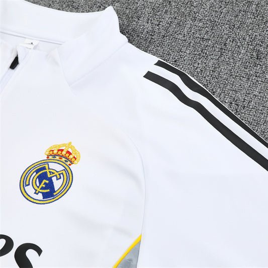 25/26 Real Madrid Home Tracksuit - Premium Quality Jersey at FootballPrestige.com