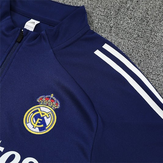 25/26 Real Madrid Training Blue Kids Size Tracksuit from FootballPrestige.shop - Premium Concept kits