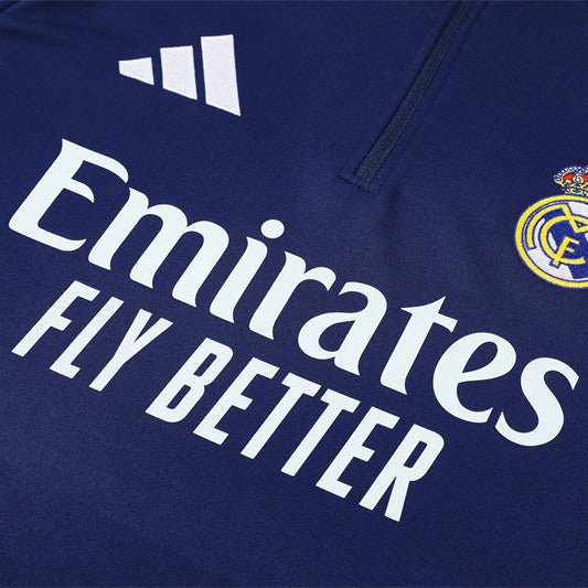 25/26 Real Madrid Training Blue Kids Size Tracksuit - Premium Quality Jersey at FootballPrestige.com