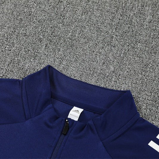 25/26 Real Madrid Training Blue Kids Size Tracksuit - Premium Quality Jersey at FootballPrestige.com