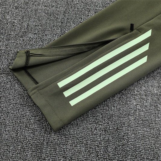 25/26 Real Madrid Training Dark Olive Kids Size Tracksuit from FootballPrestige.shop - Premium Concept kits