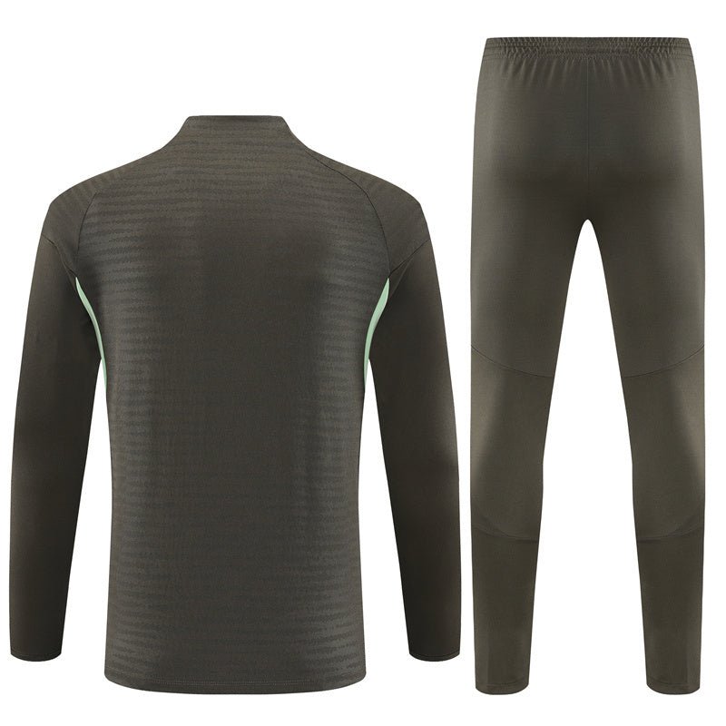 25/26 Real Madrid Training Dark Olive Kids Size Tracksuit from FootballPrestige.shop - Premium Concept kits
