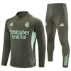 25/26 Real Madrid Training Dark Olive Tracksuit from FootballPrestige.shop - Premium Concept kits