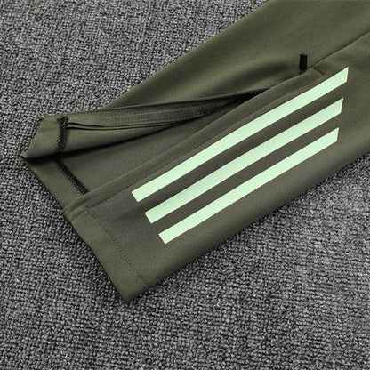 25/26 Real Madrid Training Dark Olive Tracksuit - Premium Quality Jersey at FootballPrestige.com