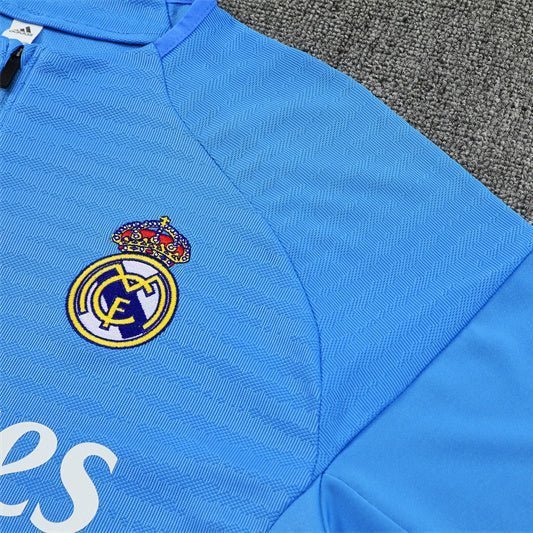 25/26 Real Madrid Training Light Blue Tracksuit from FootballPrestige.shop - Premium Concept kits