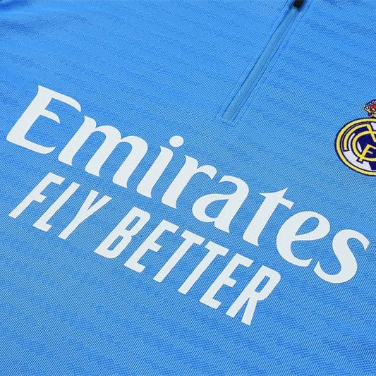 25/26 Real Madrid Training Light Blue Tracksuit from FootballPrestige.shop - Premium Concept kits
