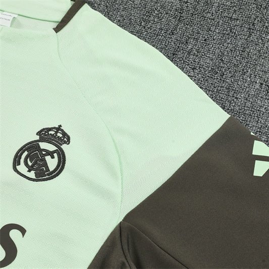 25/26 Real Madrid Training Lime Green Kids Size Tracksuit from FootballPrestige.shop - Premium Concept kits