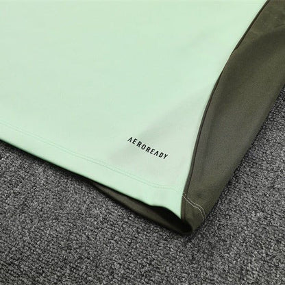 25/26 Real Madrid Training Lime Green Kids Size Tracksuit - Premium Quality Jersey at FootballPrestige.com