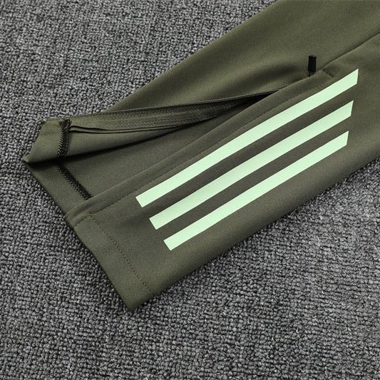 25/26 Real Madrid Training Lime Green Kids Size Tracksuit - Premium Quality Jersey at FootballPrestige.com