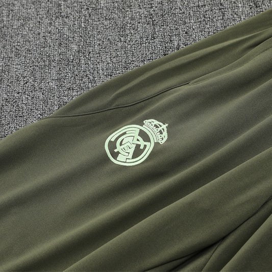 25/26 Real Madrid Training Lime Green Kids Size Tracksuit - Premium Quality Jersey at FootballPrestige.com