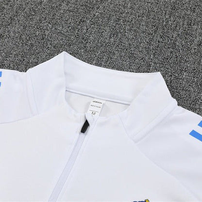25/26 Real Madrid Training White/Light Blue Kids Size Tracksuit - Premium Quality Jersey at FootballPrestige.com