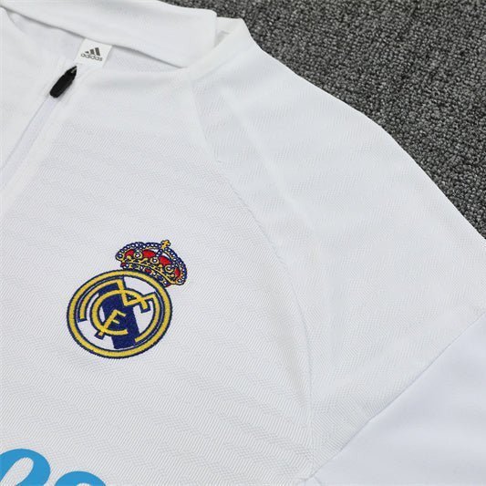 25/26 Real Madrid Training White/Light Blue Tracksuit from FootballPrestige.shop - Premium Concept kits