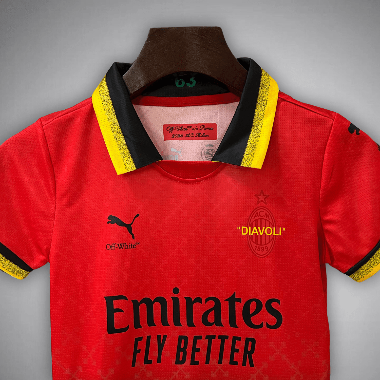 AC Milan x Off - White Premium Kids Size Kit from FootballPrestige.shop - Premium Concept kits