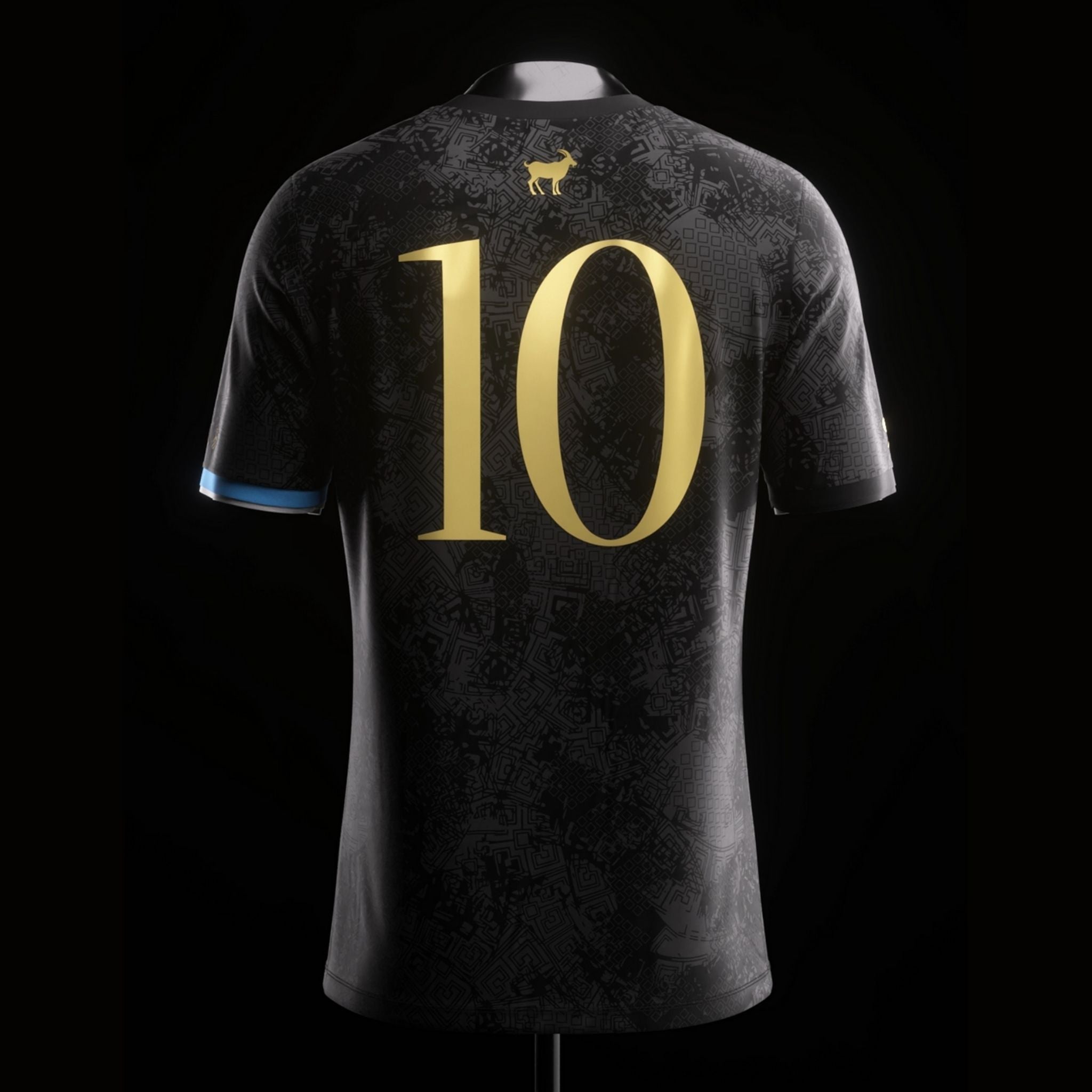 Argentina "La Pulga" Premium Black Kit from FootballPrestige.shop - Premium Concept kits