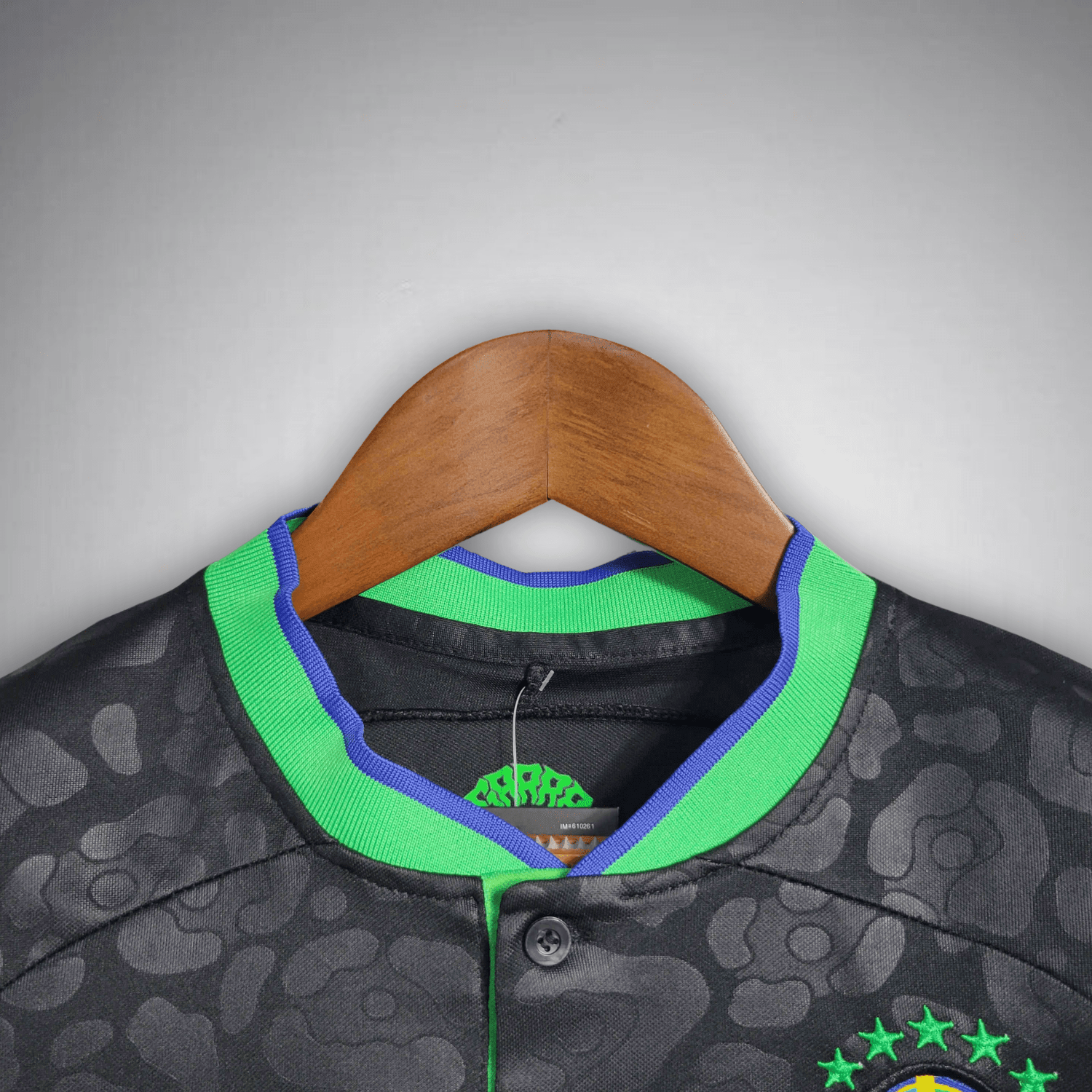 Brazil "Black Leopard" Premium Kids Size Kit from FootballPrestige.shop - Premium Concept kits