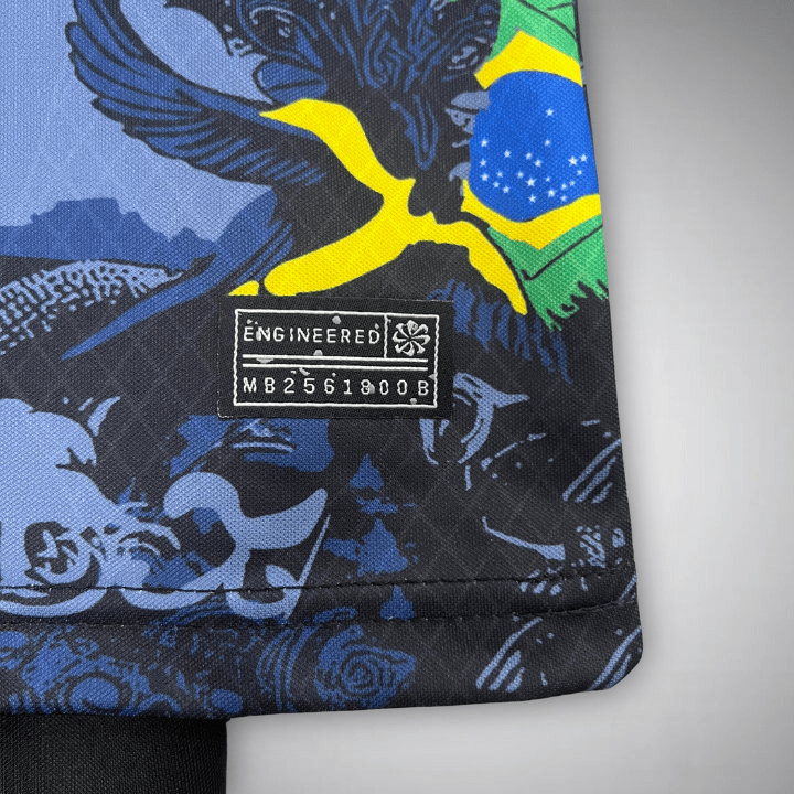 Brazil "Jesus" Premium Blue Kids Size Kit from FootballPrestige.shop - Premium Concept kits
