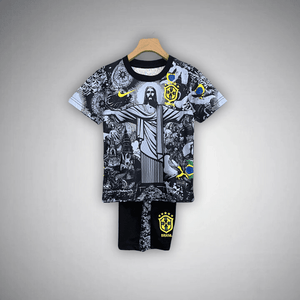 Brazil "Jesus" Premium Kids Size Kit from FootballPrestige.shop - Premium Concept kits